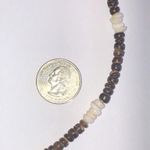 Vintage Brown Off White Puka Shell Beaded Boho Necklace Photo 4