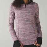 Lululemon Runderful 1/2 Zip Pullover Space Dye Berry Multi Black Women's Size 8 Photo 0