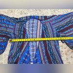 Earthbound  TRADING CO Open Front Kimono Boho Blue Top Butterfly Sleeves Sz XL Photo 5