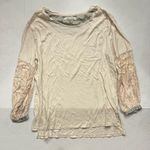 Free People We The Free Cream Oversized Long Sleeve T-Shirt - Medium Photo 0