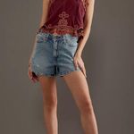 Anthropologie NWT By Embroidered Tank Top Color: Wine Size XL Photo 1