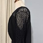 Thalia Sodi Women Black Lace Long Sleeve V-Neck Stretchy Whymsigoth Dress Size L Photo 4