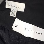 Topshop Glitter Velvet Mini Slip Dress Black LBD 2 Shimmer Sparkle Velour Photo 6