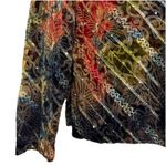 Coldwater Creek Coldwater Velvet Burnout Blouse Size M Sequin Floral Fairy Whimsigoth Grunge Y2K Photo 3