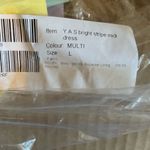 Y.A.S. bright stripe midi dress Yellow Size L Photo 10