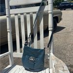 B. Makosky Turquoise Leather Crossbody Blue Photo 1