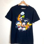Disney  Mickey and Friends Black Short SleeveT-Shirt wrap around print size S Photo 0
