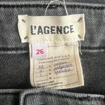 L'Agence L’Agence Womens High Line Vintage Gray Distressed Cropped Raw Hem Slim Leg Jeans Photo 3