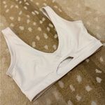 Outdoor Voices white scoop cutout bra women’s size medium Photo 2