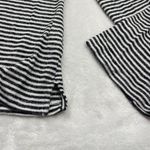 Lucky Brand  Striped Cowl Neck Viscose Top Women's Medium Oversized Black‎ White Photo 5