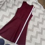 Theory  Burgundy “Marl” Mod Flared Thick Knit Mini Tank Dress Small Photo 7