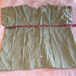 Bosch vintage linen/cotton blend green short sleeve button up shirt size 46 (L) Photo 5