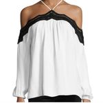 Ramy Brook Sandy Off The Shoulder Lace Trim Flowy Blouse *Stain* Photo 0