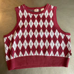 Levi's  Women’s llia Cotton Argyle Cropped Knit Sweater Size M Photo 0