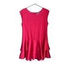 CeCe Cynthia Steffe Pink Lily Tiered Ruffle Drop Waist cap sleeve Party Dress Photo 2