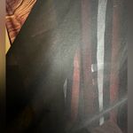 Paraphrase Knee length Sheer Plaid Skirt. Size Medium. Black Photo 1