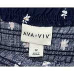 Ava & Viv Women’s Tank Top Smocked Floral Navy Blouse XL  Photo 7