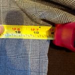 George Stretch Gray/Black/White/Blue Plaid Blazer Sz 14 With Shoulder Pads Photo 12