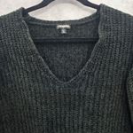 EXPRESS  Black Boxy Cozy Chunky Grunge Goth Punk Knit Skater Pullover Sweater XS Photo 4