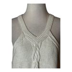 Lafayette 148 Sweater Women XL Ivory Linen Silk Cable Knit V Neck Preppy Luxury Gold Photo 4