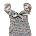 Mable blue floral all over smocked dainty dress sz Large ditsy floral Blue Photo 5