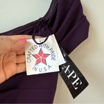 XScape  Off The Shoulder Ruched Crepe Gown Mulberry Purple‎ 8 Photo 5