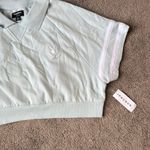 Playboy  Pacsun Soft Blue Polo Cropped Top SIZE S Photo 1