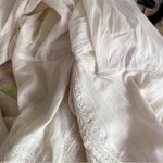 Reformation Dress Elisabetta Lace Long-Sleeve Cotton Mini Peasant Cream 10 EUC Photo 3