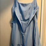 Mini Dress Sexy Party Dress Square Neck Spaghetti Straps Short Flowy Small Blue Photo 13