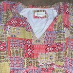 Anthropologie  Robin Patchwork Floral Tiered Ruffle Babydoll Swing Mini Dress L‎ Photo 4