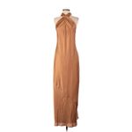 Show Me Your Mumu Jasmine Halter Maxi Dress in Copper Luxe Satin XXL Photo 5