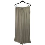ZARA  Women's Beige Khaki High Waisted Drawstring Wide Leg Trousers Pants Size L Photo 1