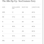 Hill House Allie Zip Up Hoodie Sweatshirt Sea Creatures Terry Purple Small NWT Photo 9