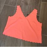 Bongo π orange scalloped crop top tank Photo 2