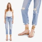 MOTHER • The Tomcat Jeans boyfriend straight leg slim crop The Confession ripped Blue Size 27 Photo 7