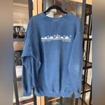 Seaside 30A comfort colors crewneck pullover navy sweatshirt long sleeve unisex Blue Size M Photo 3