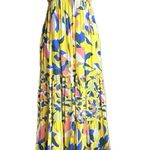 Maaji NEW  Strapless Long Smocked Tiered Maxi Dress Floral Sunshine Print Size M Photo 0