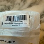 Quince NIB  Women's Organic Cotton Scoop Bralette (2-pack) White M Photo 5