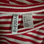 H&M Divided  Basic Red & White Striped Crewneck White T Shirt Size L Photo 6