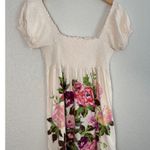 H&M Garden Collection Floral Smocked Top Tunic Dress Milkmaid Cottage Photo 1
