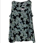 Kaari Blue KAARI plus size 1X pullover blue curvy turquoise Jolie abstract florals tanktop Photo 1