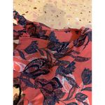 Banana Republic Size Small Coral Navy Blue top blouse short sleeve floral shirt Photo 6