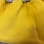 Michael Kors Marina Mustard Yellow Large Gathered Tote Handbag Hobo Canvas Rope Photo 3