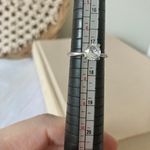 Solitaire Silver Promise Engagement Ring “Willow” Femme Classic Princess Simple Jewelry Photo 8