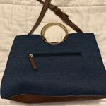 Liz Claiborne Navy Denim and Brown Crossbody Bag Photo 4