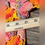 Free People  Little Fan Crochet Striped Beach Cover Up Sweater M/L great conditio Photo 7