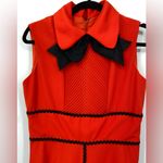 Source Unknown Vintage Long Red and‎ Black Dress Sleeveless bow tie Photo 1