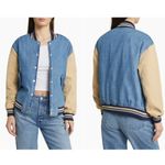 BLANK NYC  Varsity Jacket in Crash Course Womens Denim Jean Boyfriend Photo 12