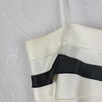 BCBG Maxazria Dress 2 Black Ivory Striped Classic A-Line Minimalist Photo 9