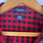 CHAPS Red Black Gingham Plaid Button Front Long Sleeve Flannel Shirt Size XL Photo 7